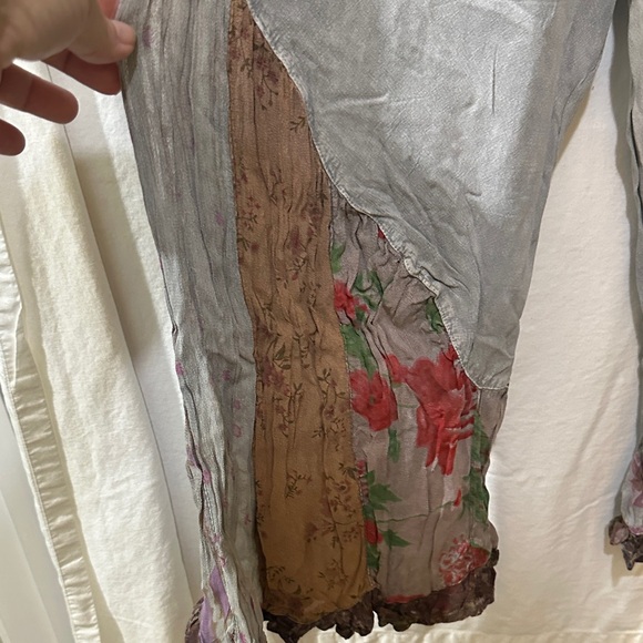 Young Threads Bohemian Wide Leg Pants with Patchwork Design - Picture 10 of 11